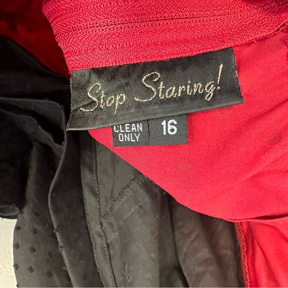 Stop Staring Red Halter A-Line Cocktail Dress - Picture 8 of 8